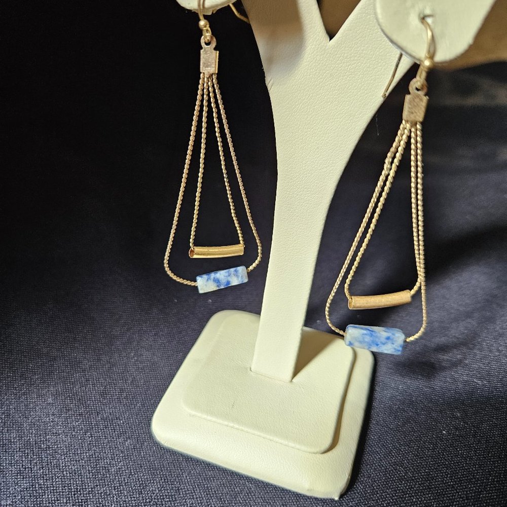 Agate and Gold Earrings